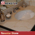 Newstar hotel bathroom polished beige marble bath vanity